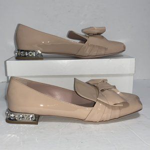 Miu Miu Patent Leather Bow Embellished Heels Sz 40